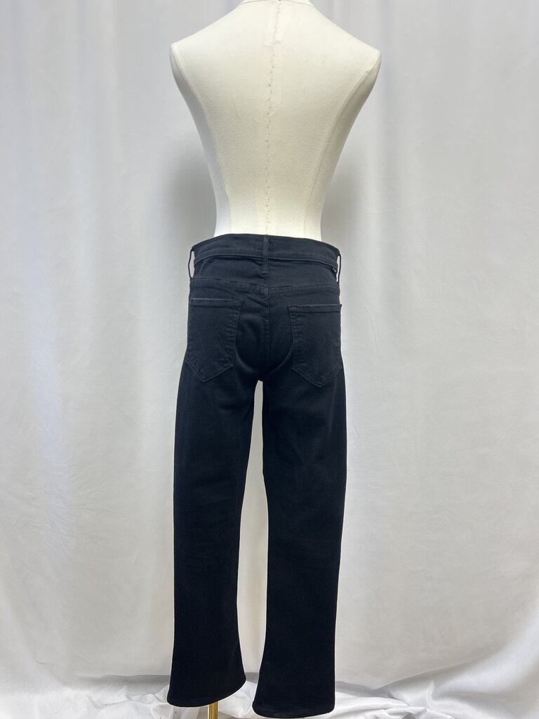 Mother Black Straight Leg Jean
