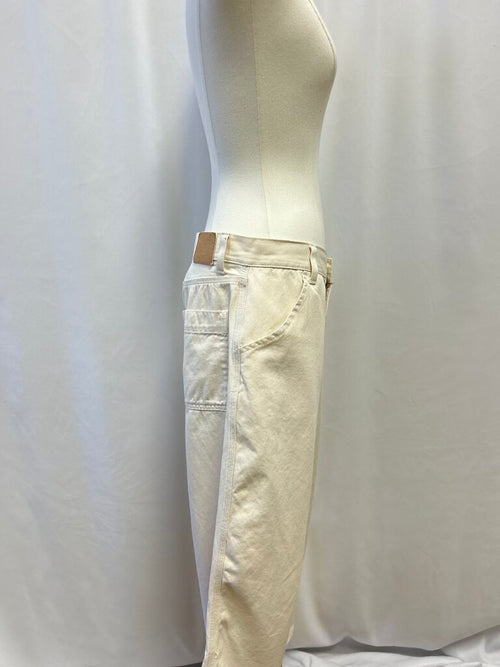 6397 Ecru Wide Leg Jean
