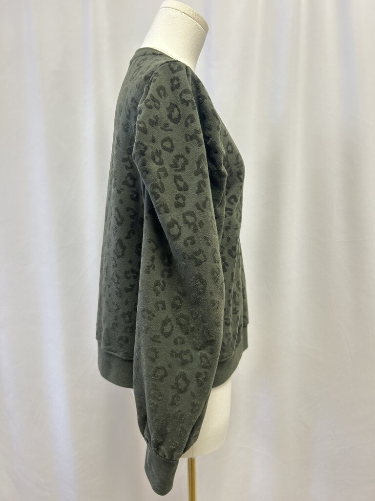 Z Supply Olive Animal Print Sweatshirt