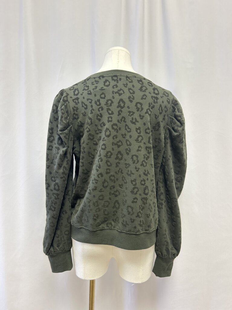 Z Supply Olive Animal Print Sweatshirt