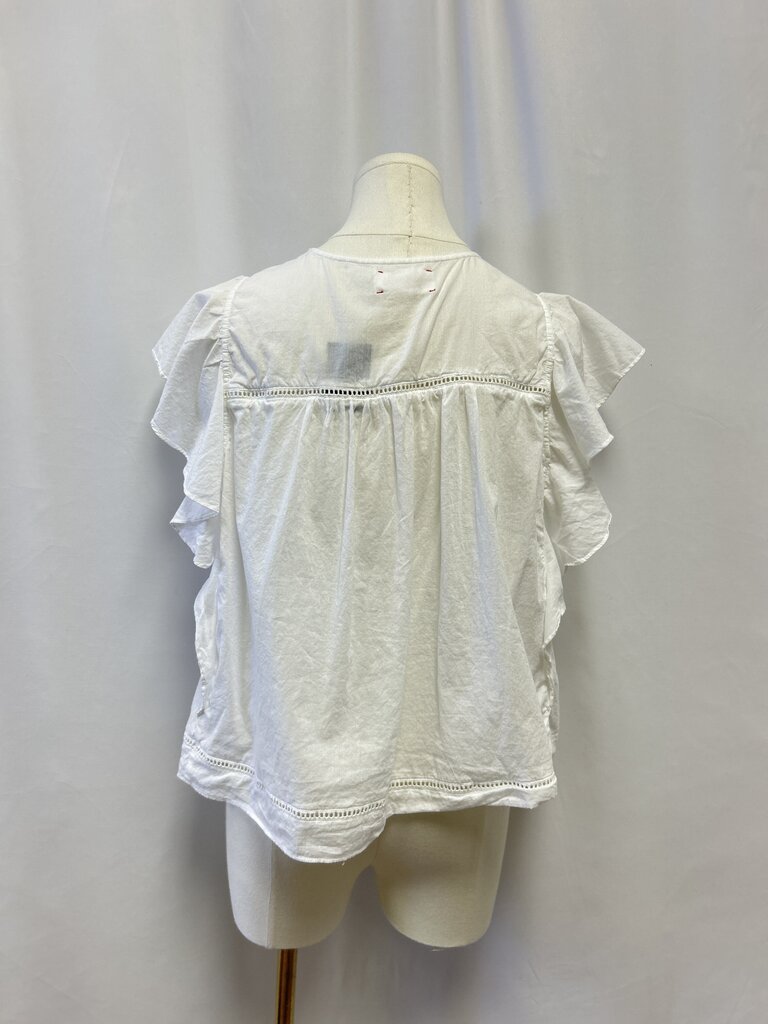 Xirena White Embroidered Top