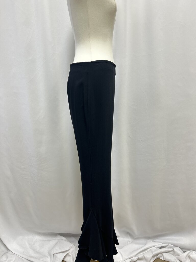 Cinq a Sept Black Wide Leg Ruffle Botttom Pant