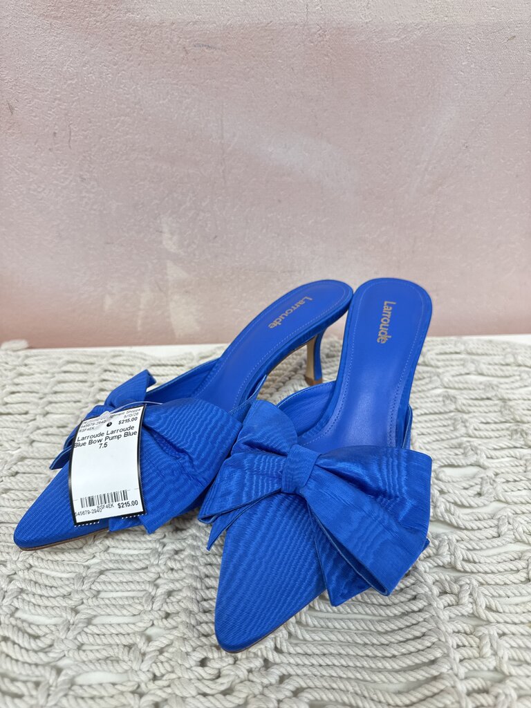 Larroude Blue Bow Pump
