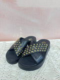 Ash Black Studded Slide