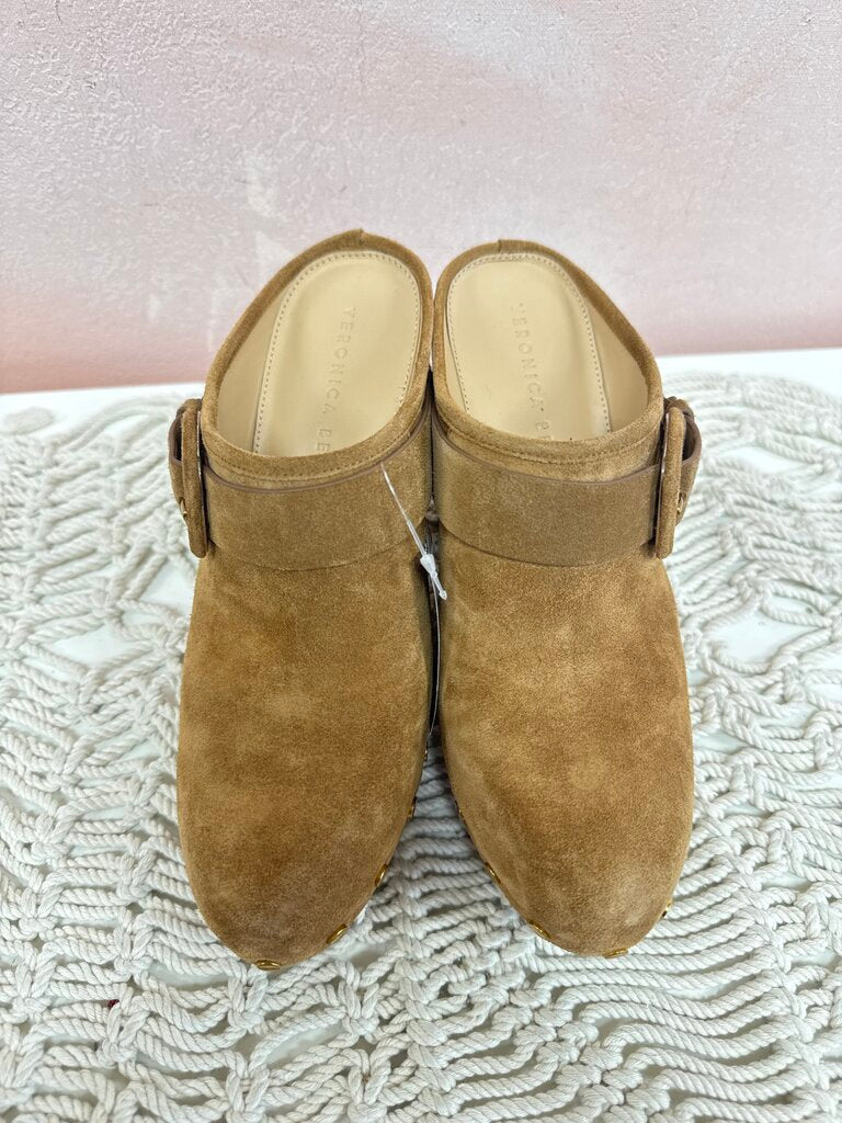 Veronica Beard Tan Suede Clog