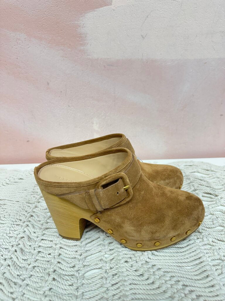 Veronica Beard Tan Suede Clog
