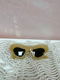 Keburia Beige Frame Sunglasses w/Case