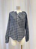Veronica Beard Blue Plaid Top