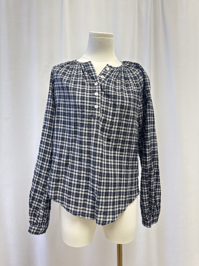 Veronica Beard Blue Plaid Top