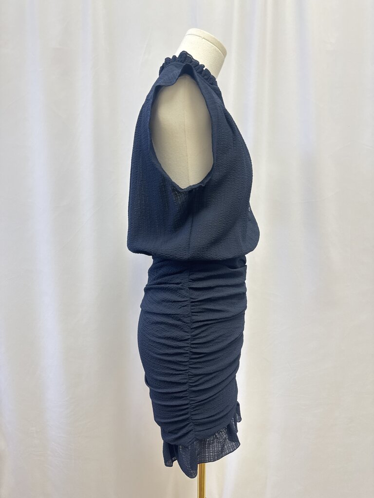 ba&sh Blue Ruched Dress NWT