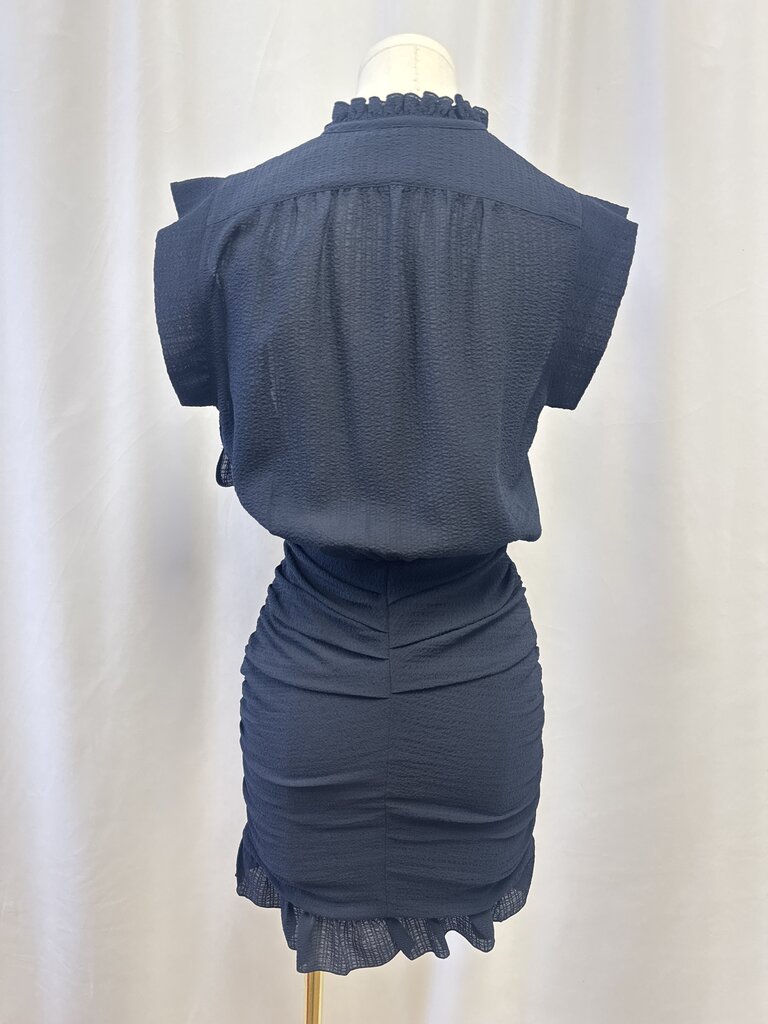 ba&sh Blue Ruched Dress NWT