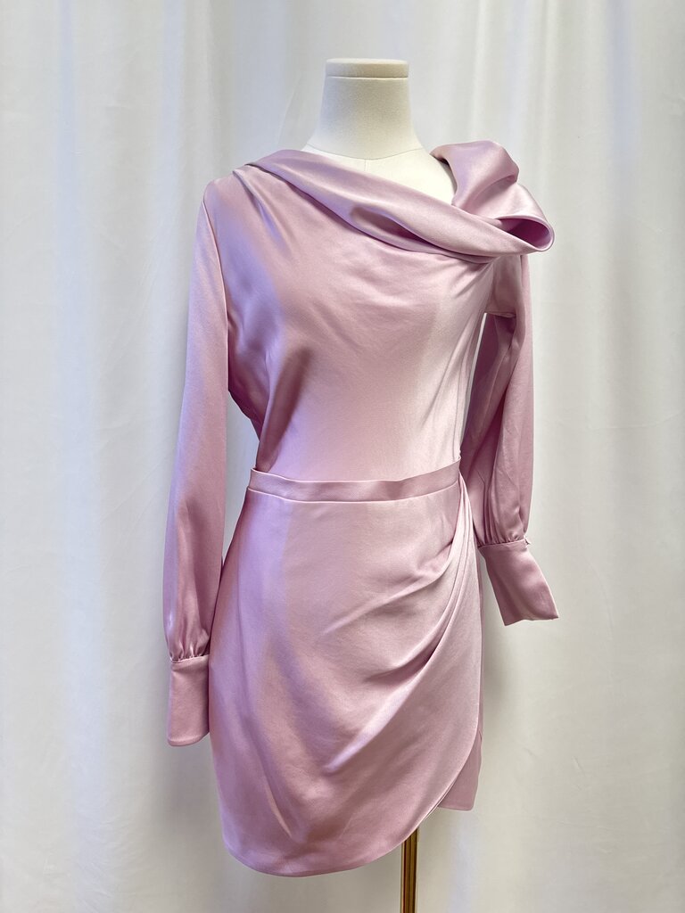 Simkhai Pink Satin Off the Shoulder Dress NWT