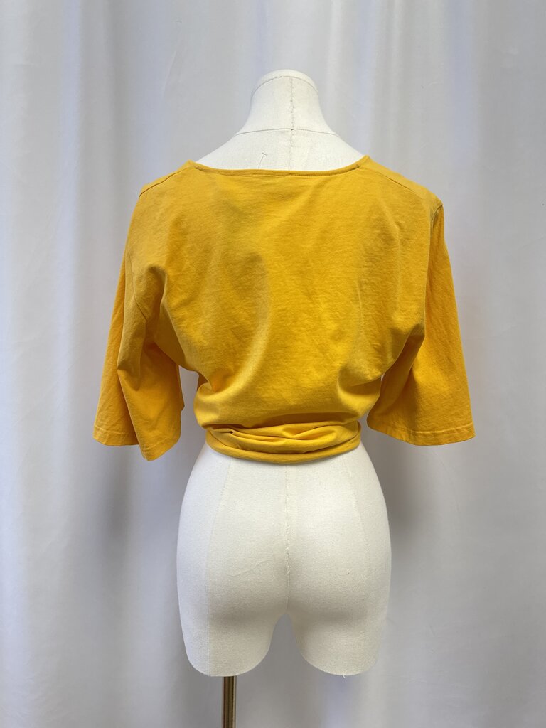 Sandro Yellow Tie Front Top
