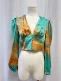 Superdown Green Sorbet Cropped Top