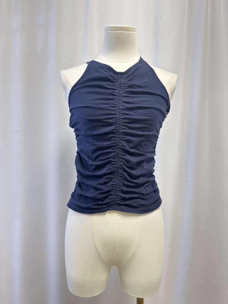 Sundry Blue Ruched Tank