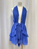 Ramy Brook Cornflower Blue Ruffle Mini Dress
