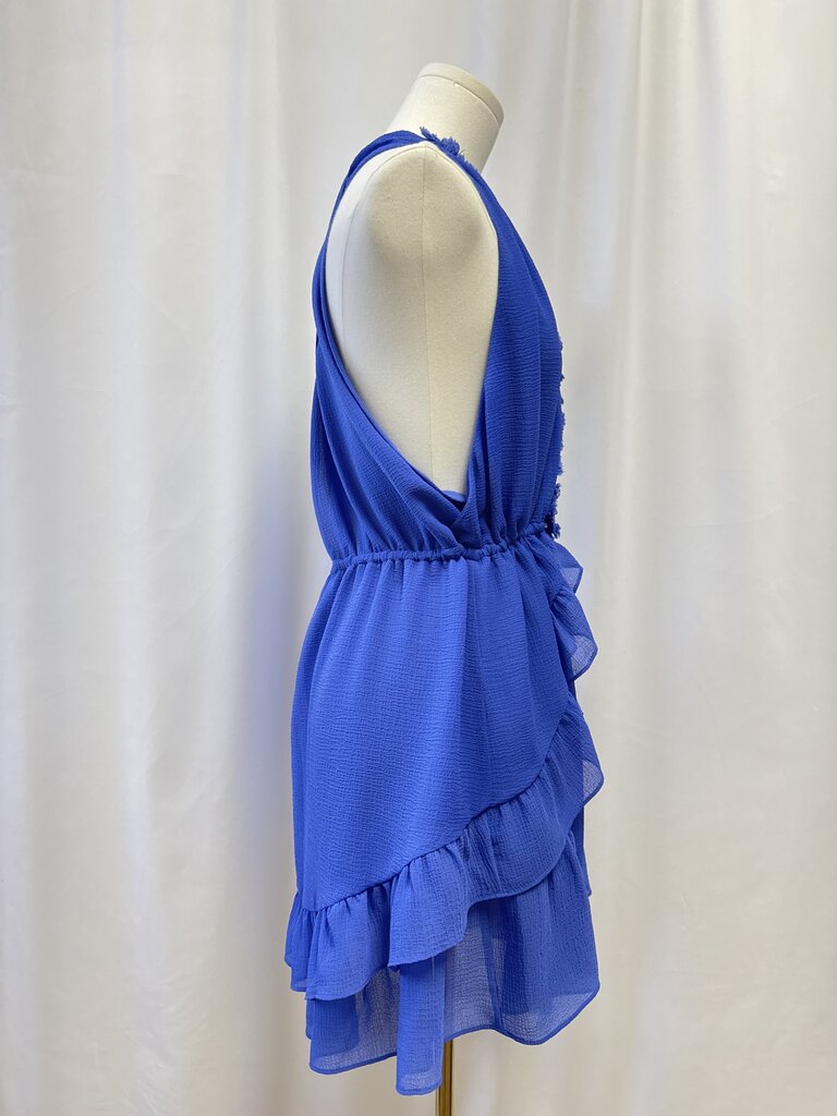 Ramy Brook Cornflower Blue Ruffle Mini Dress