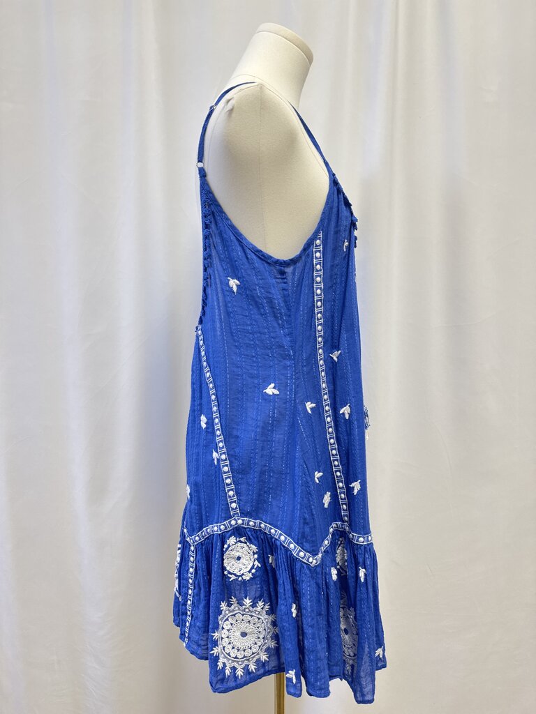 Ramy Brook Blue Embroidered Mini Dress