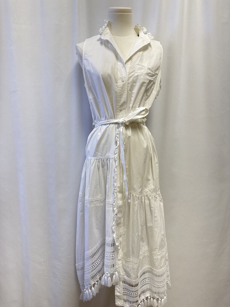 Derek Lam White Belted Shirt Dress