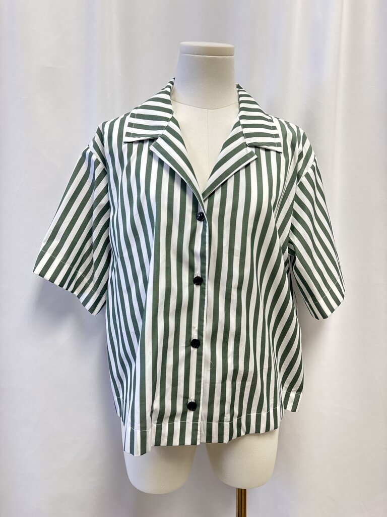 rag & bone Olive Striped Button Up