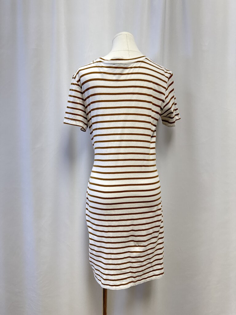 Rails Tan Striped Wrap Tee Shirt Dress
