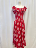 The Great Red Floral Smocked Sundress