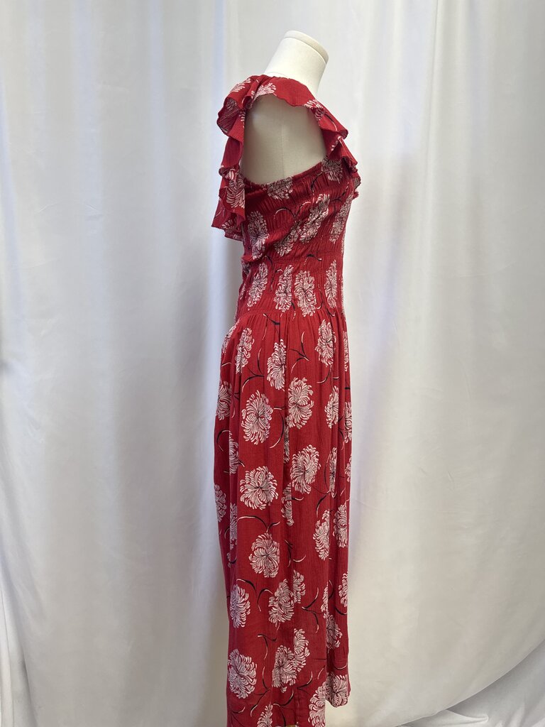 The Great Red Floral Smocked Sundress