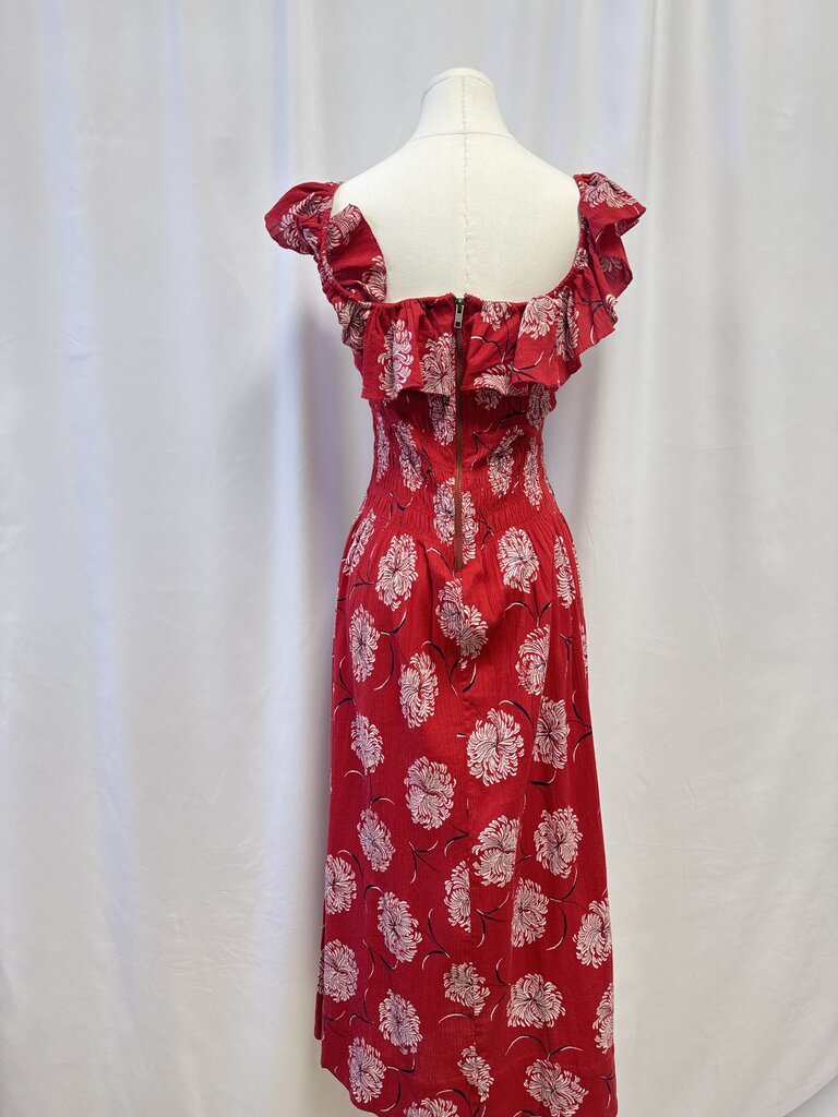 The Great Red Floral Smocked Sundress