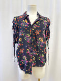 Veronica Beard Black Floral Top
