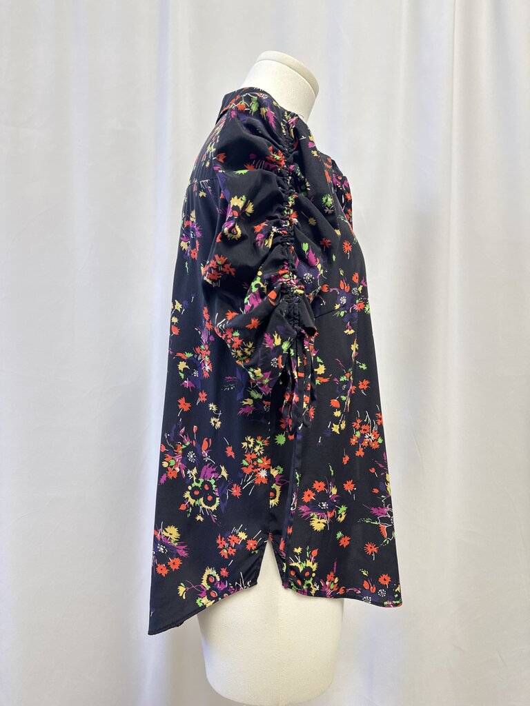 Veronica Beard Black Floral Top