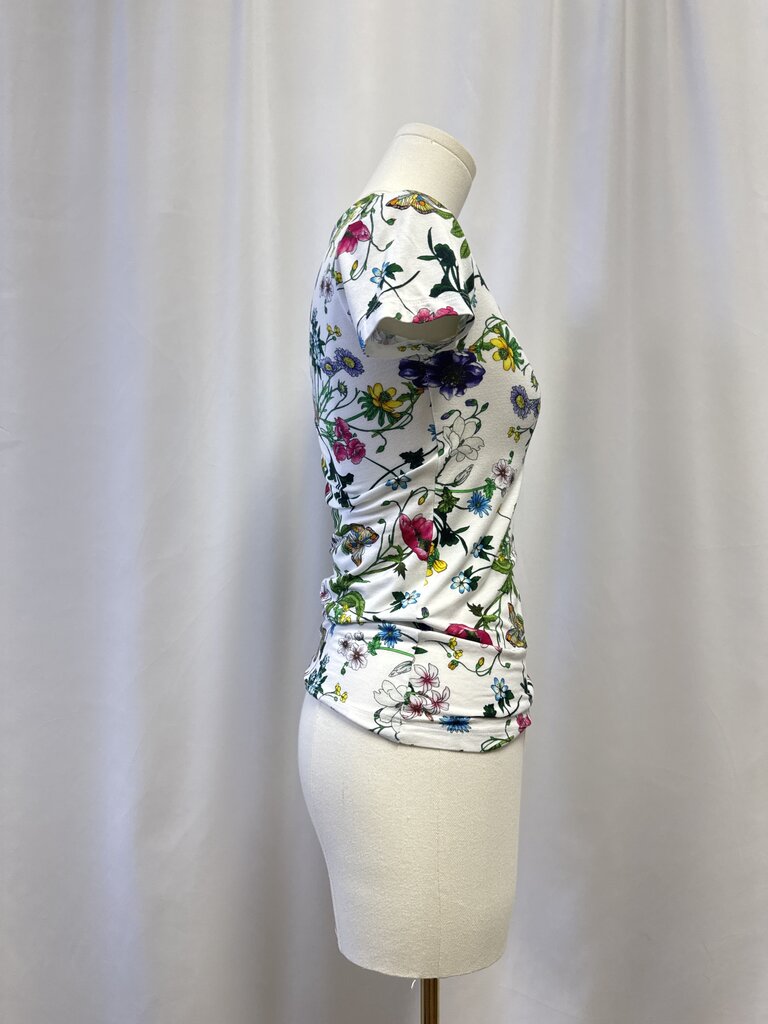 L'Agence White Floral Tee