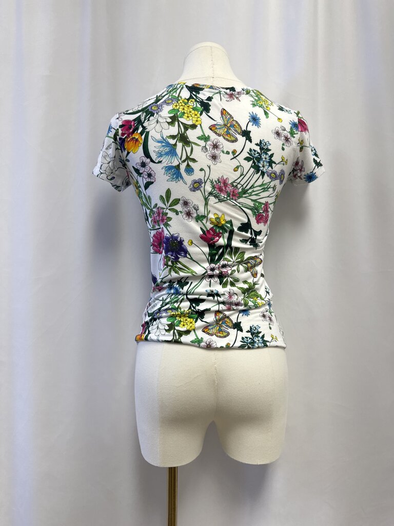 L'Agence White Floral Tee