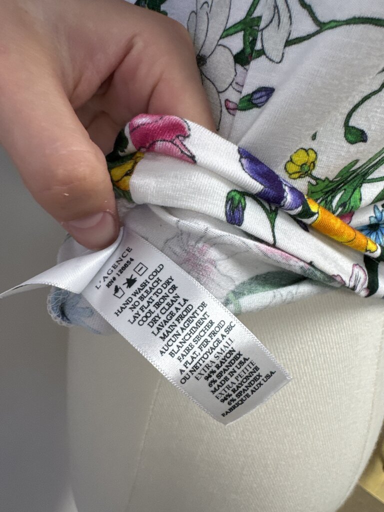 L'Agence White Floral Tee