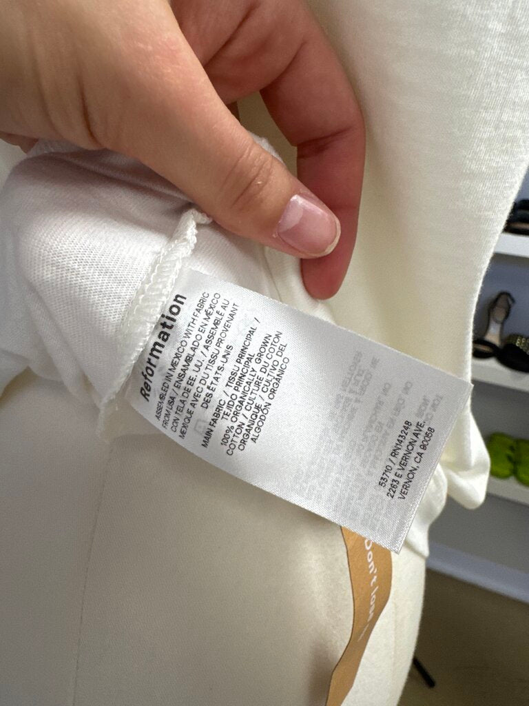 Reformation Off White Tank NWT