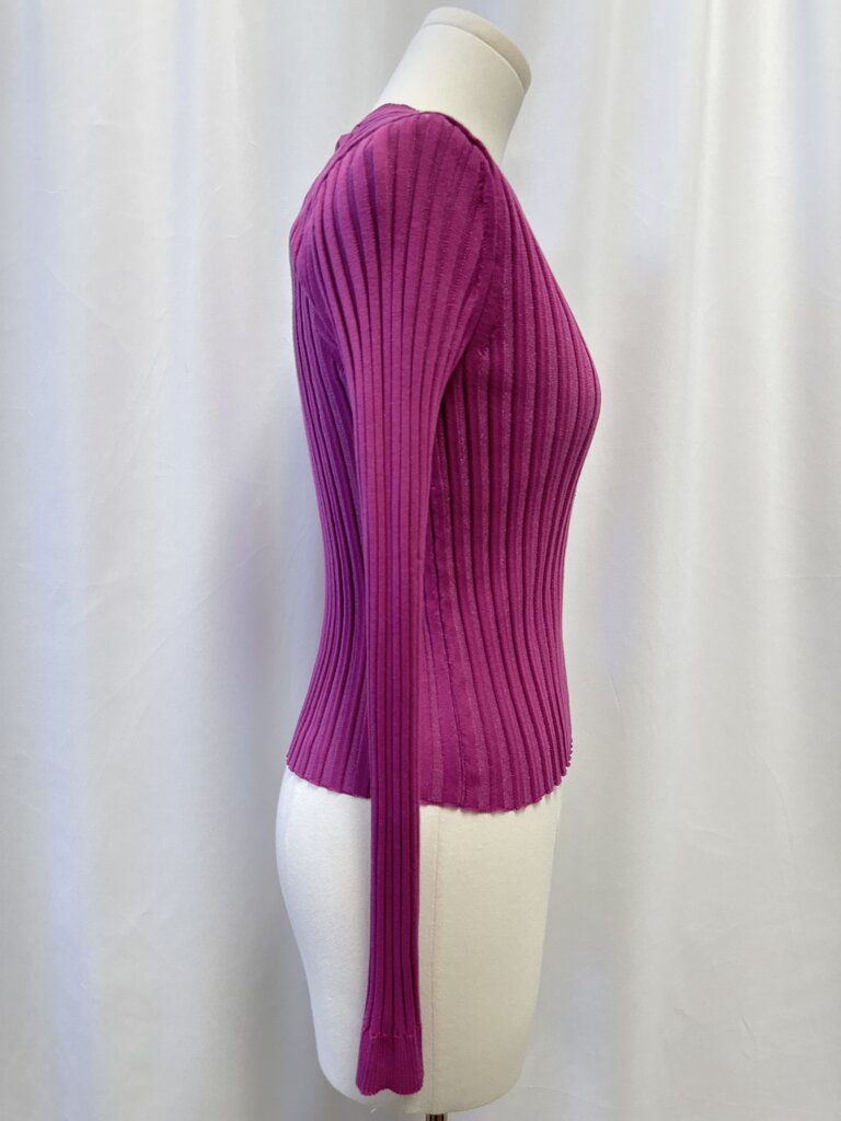 Vince Plum Ribbed Cardigan