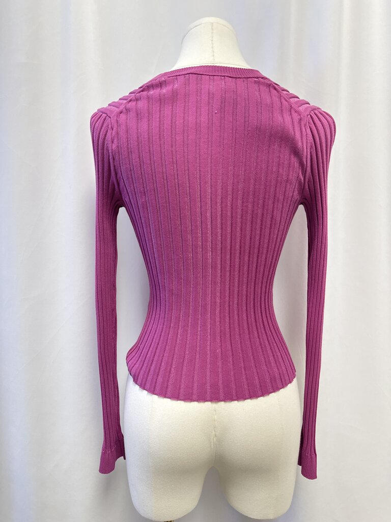 Vince Plum Ribbed Cardigan