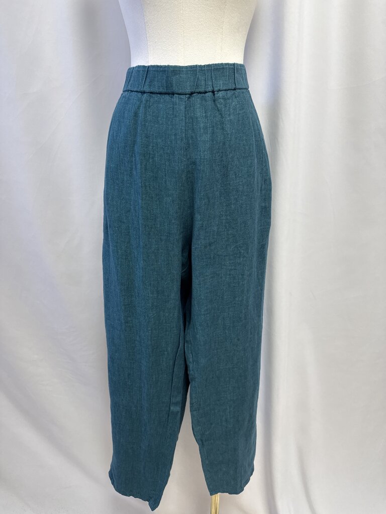 Eileen Fisher Teal Linen Pant