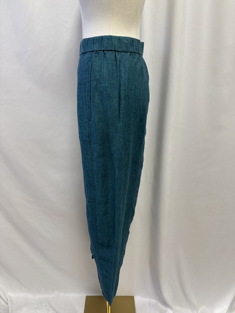 Eileen Fisher Teal Linen Pant