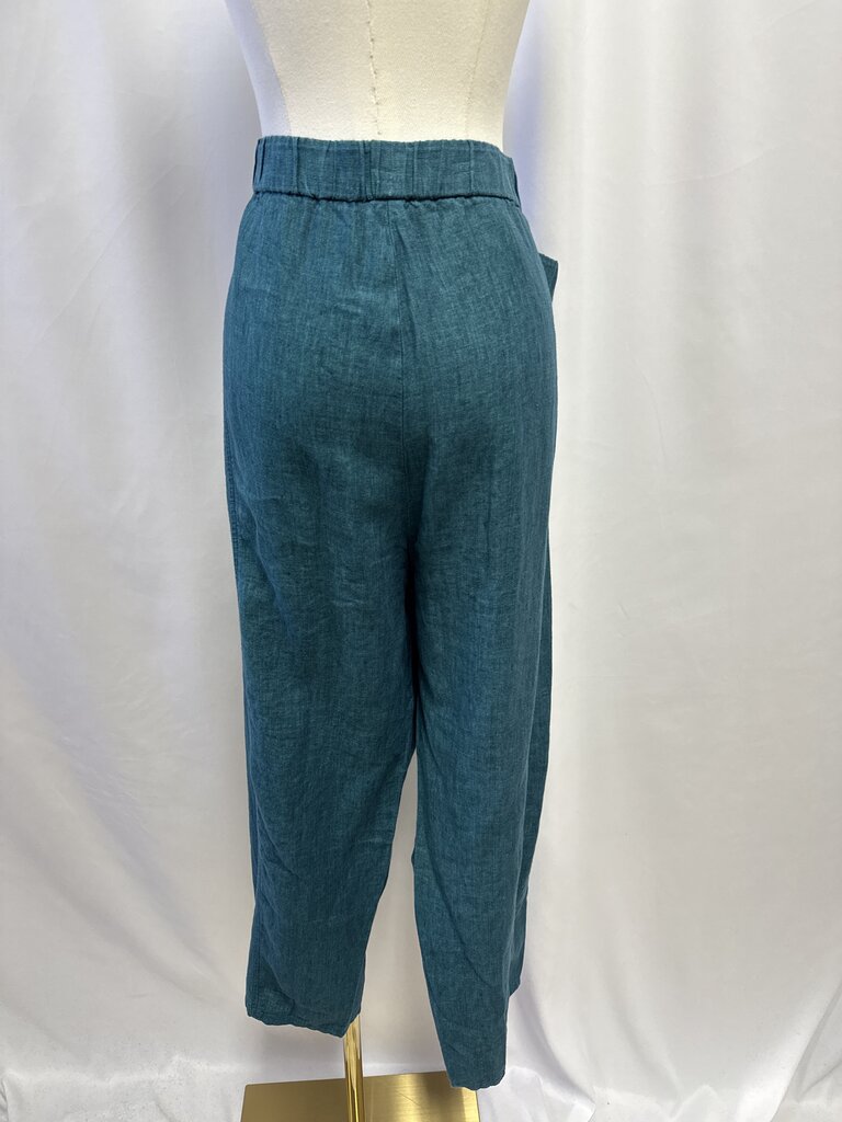 Eileen Fisher Teal Linen Pant