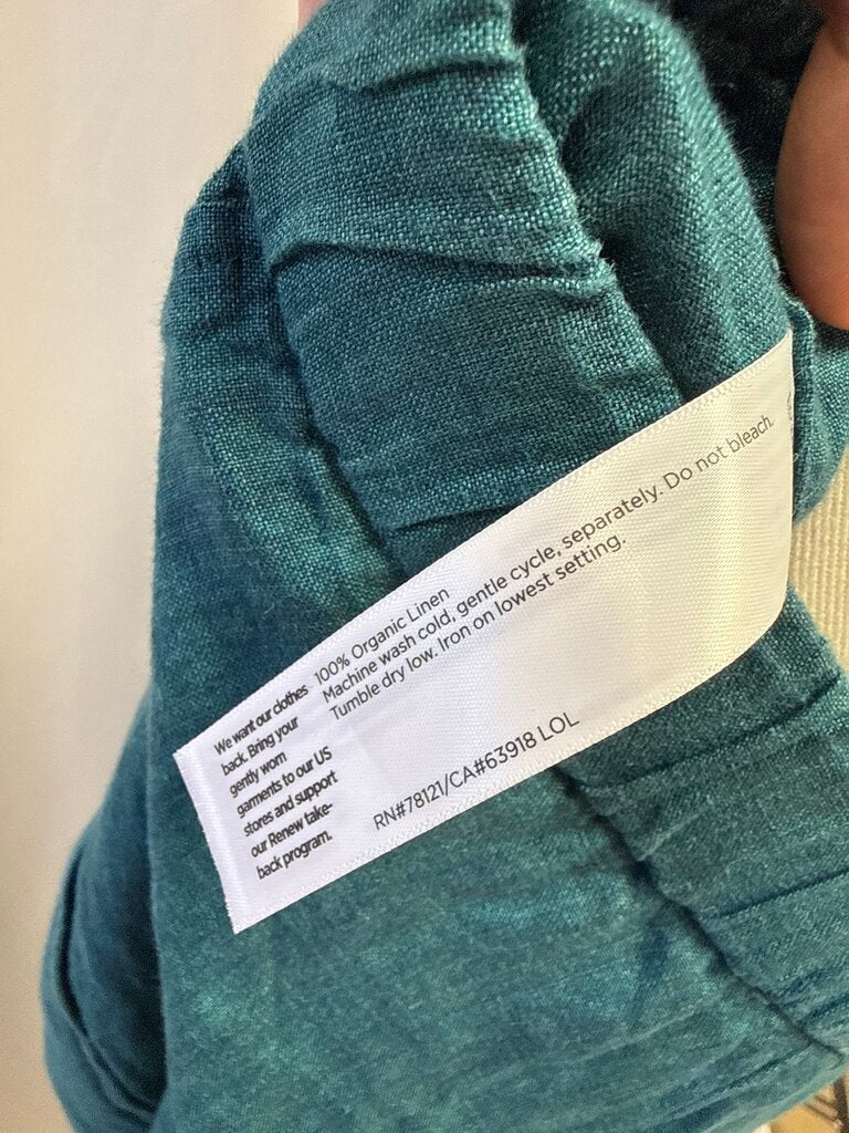 Eileen Fisher Teal Linen Pant