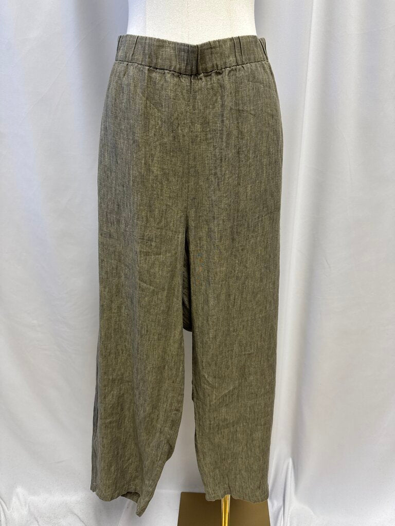 Eileen Fisher Khaki Linen Pant