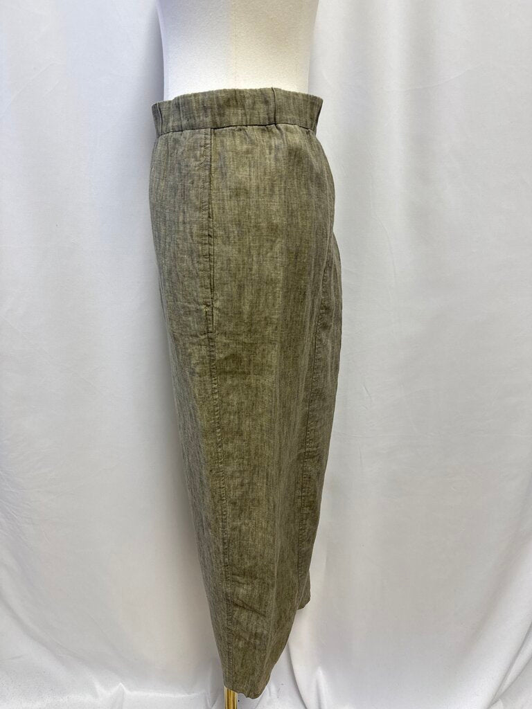 Eileen Fisher Khaki Linen Pant