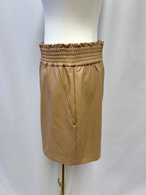 A.L.C. Camel Faux Leather Shorts