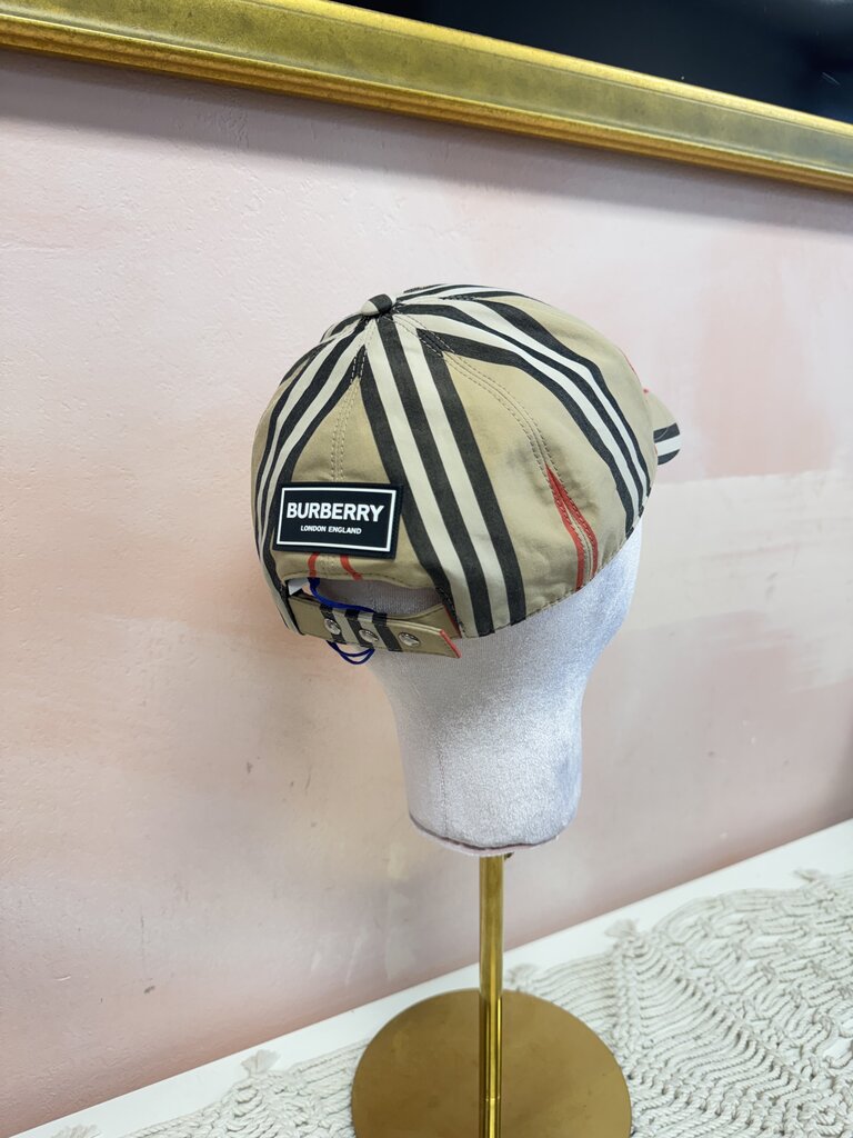 Burberry Tan Striped Baseball Hat