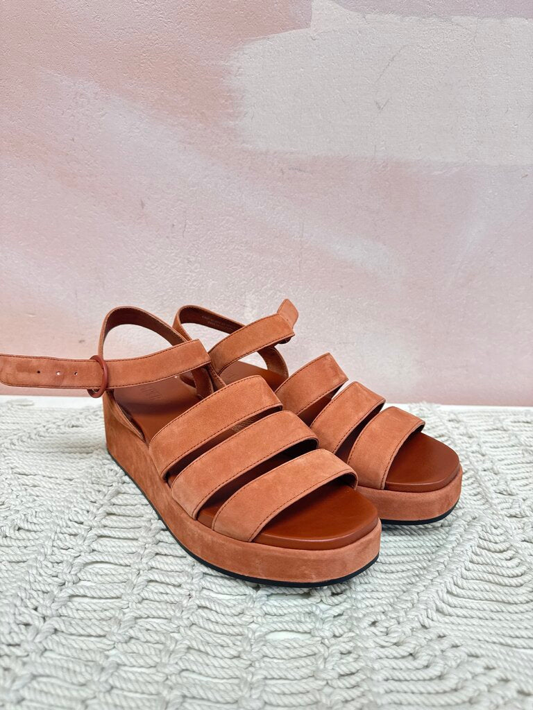 Camper Brown Platform Sandal