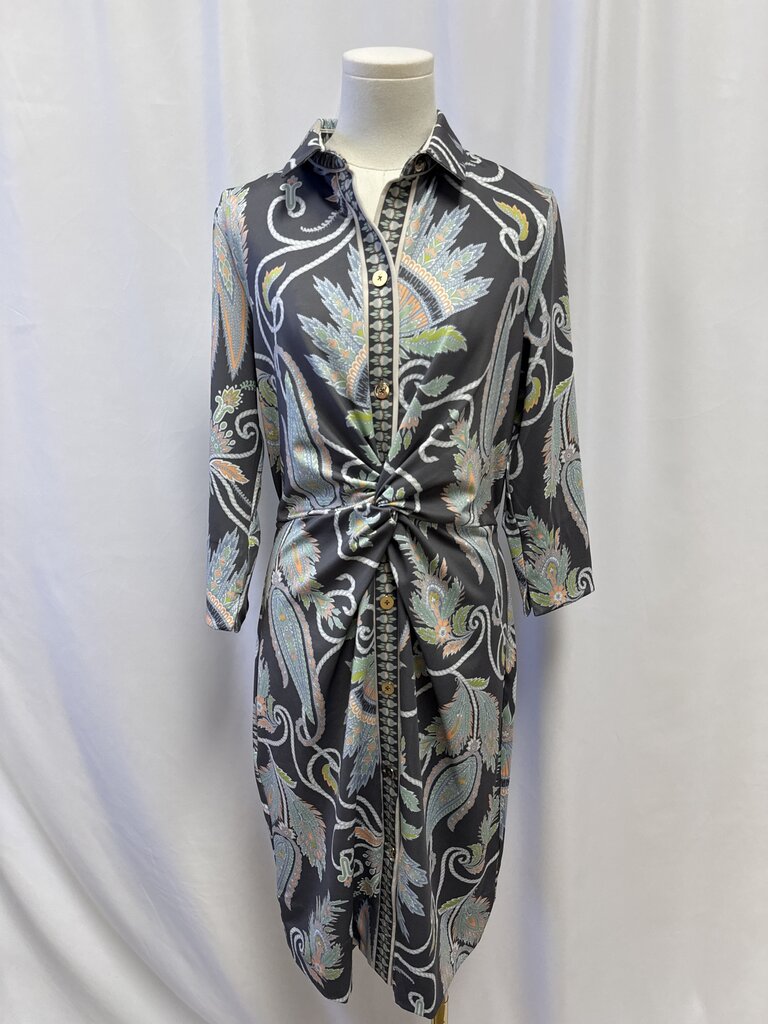 Gretchen Scott Grey Paisley Dress NWT
