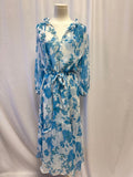 Misa Blue Floral Maxi Dress NWT