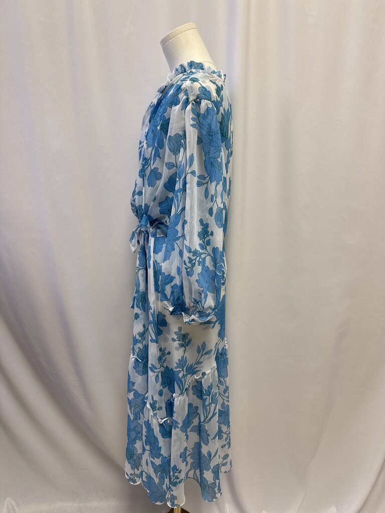 Misa Blue Floral Maxi Dress NWT
