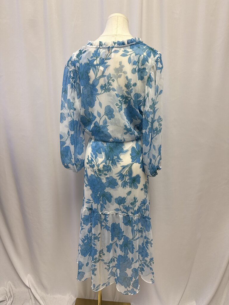 Misa Blue Floral Maxi Dress NWT