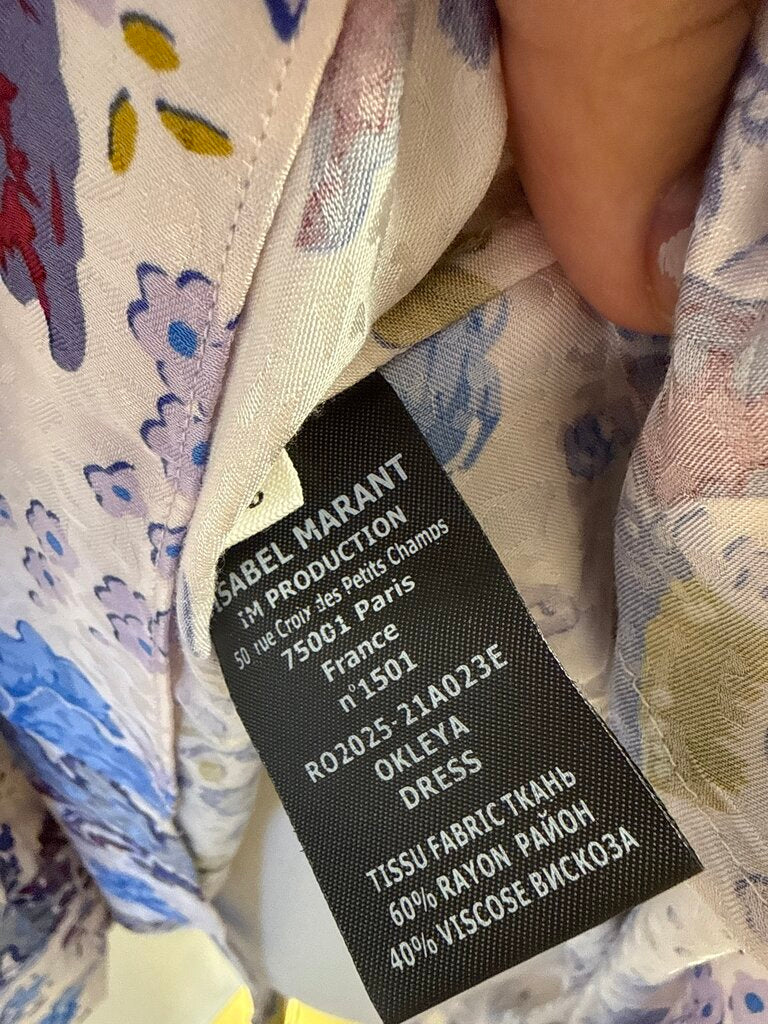 Isabel Marant Blue Floral Midi Dress NWT